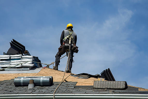 Professional Gutter Installation technician working in Pocasset, MA